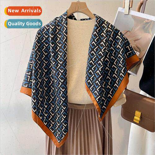Letter 90 large square scarf women silk scarf professional n