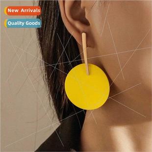 vacation simple fashion Europe round new geometric large ins