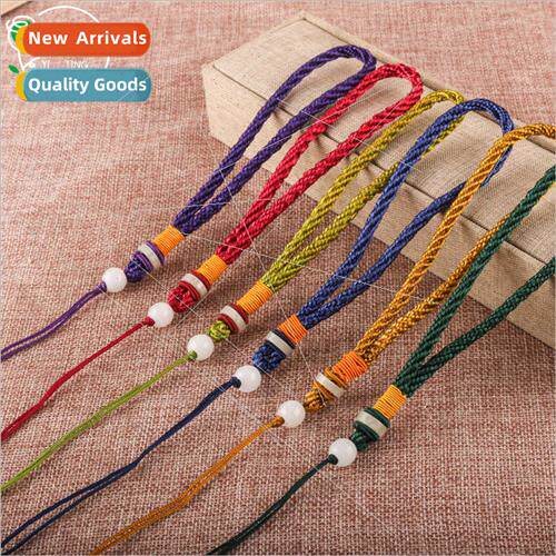 Glass bead handle rope DIY hand-woven pendant pendant high-g