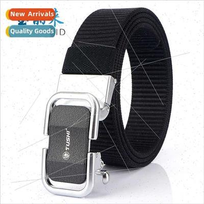 TUSHI Nylon Belt Men Canvas Belt Youth Student Korean Automa