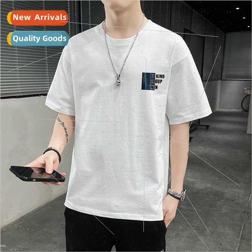 Summer new men t-shirt short-sleeved loose thin summer lette