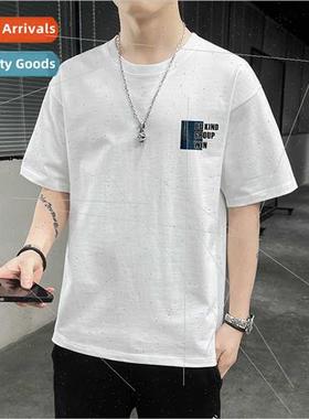 Summer new men t-shirt short-sleeved loose thin summer lette