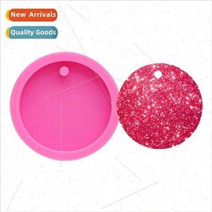 Keychain licone Mould Mirror Drip Round Crystal Cho