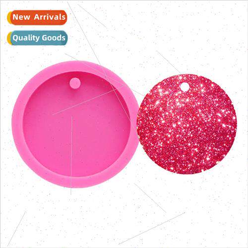 Mirror ze Round Keychain licone Mould Crystal Drip Mould Cho