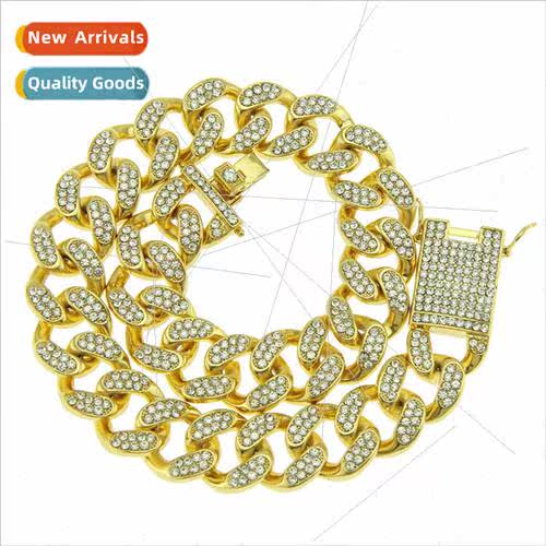 Europe popular rap hip-hop full diamond Cuban necklace men d