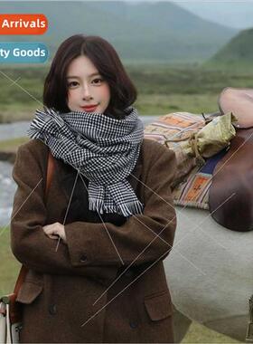 2023 fall winter wool blend classic kilobird check scarf ver