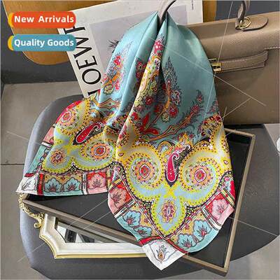 Spring Autumn new bohemian 70 small square scarf cashew flow