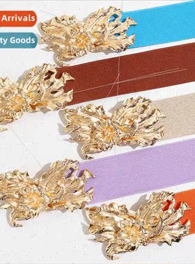 Women Waistband mple Ladies Belt Stchy Braided Elastic Fashi