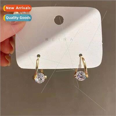 French retro zirconia earrings earrings female Korea simple