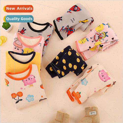 Winter new rose gold velvet children thickened padded therma