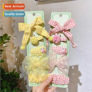 2021 new girls headdress cute Korea bow clips Children hair