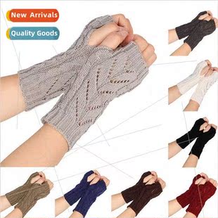 hollowed out Twisted knted gloves warm glove woolen