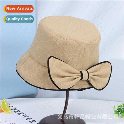 Summer new bow tub hat outdoor beach vacation travel sunscre
