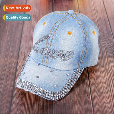 Hat female summer Korea diamond baseball cap denim outdoor l