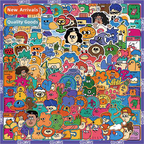 50 sheets cute weird stuff stickers collection waterproKorea