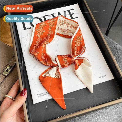 new Korean  floral pattern - diagonal thin narrow long necke