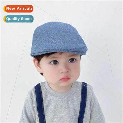Children hats spring autumn thin beret 2021 fall Engl male b