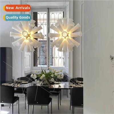 American simple dining room trumpet flower chandelier modern