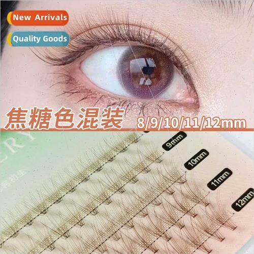 Caramel ngle Cluster False Eyelash Fairy  Extensions Duo Hai