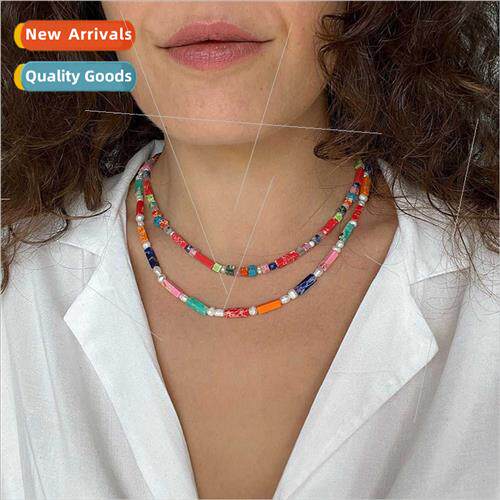Europe fashion pearl jewelry emperor stone color beaded neck