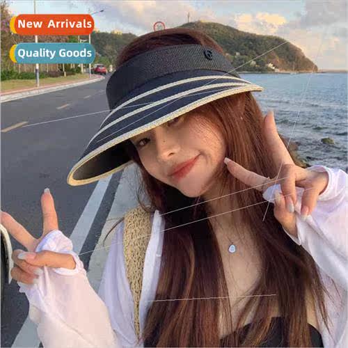 2023 Female Hollow Top UV Sun Hat Female Summer UV Large Bri