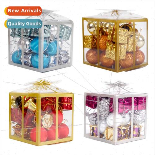 New Christmas pendant colorful balls bells gift box Christma