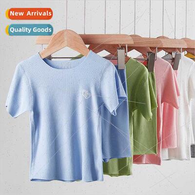 Summer short-sleeved suit thin candy-colored homewear 适用me