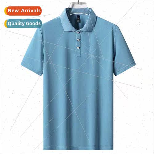 Ice men lapel short-sleeved T-shirt men half-sleeved 2023 su