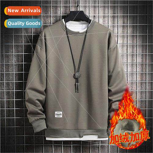 2023 fall winter padded sweater men round neck casual jacket
