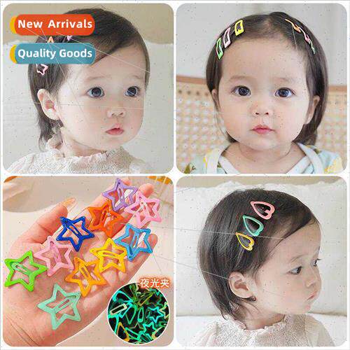 Cute glow-in-the-dark children hair clips baby star hairpin
