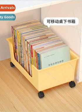 Removable book bag organizer wh pulleys under table to put b