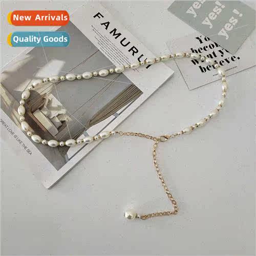 Waist chain ladies dress whe pearl iron chain fashion small