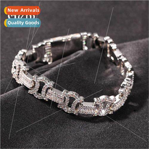 AAA Zirconia Bracelet Hip Hop Minimalist Work Bracelet Men R
