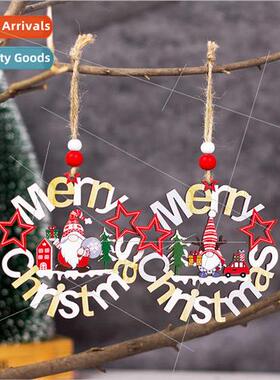 New Christmas decorations hollowed out carved wooden faceles