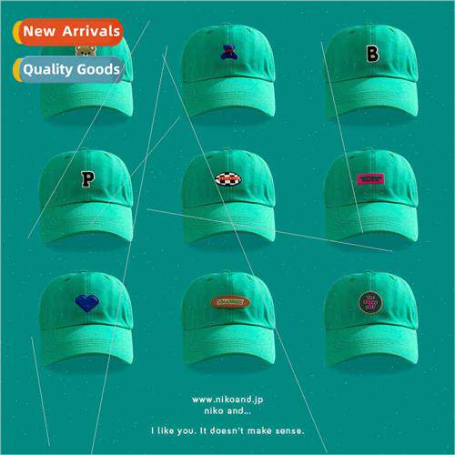 Children hats men girls spring new soft top kid green baseba