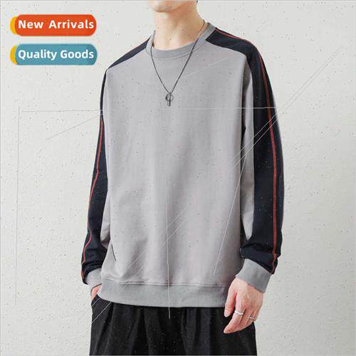 Men long-sleeved sweater fall  HK tide brpullover top loose
