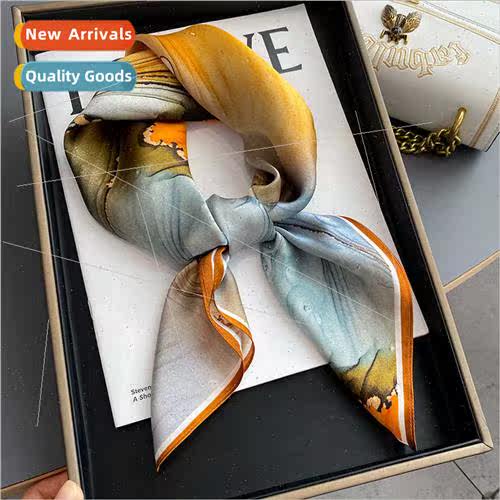 2022 silk scarf female Korean  spring autumn fashion 70 silk