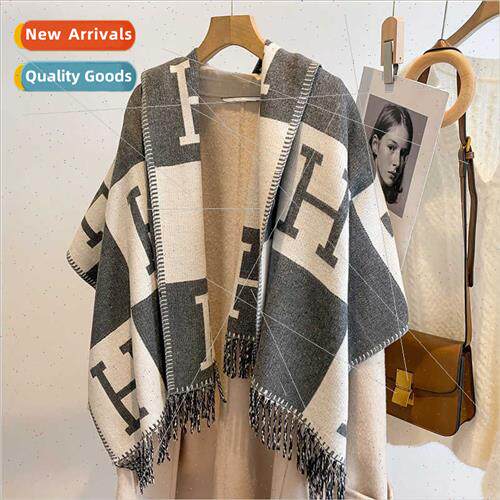 Ins core yarn scarf winter new double-sided long letters sha