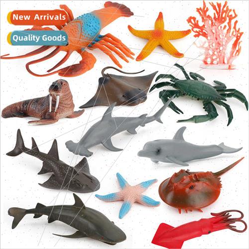 sea world wildlife plastic model crab turtle lobster shark s