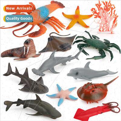sea world wildlife plastic model crab turtle lobster shark s