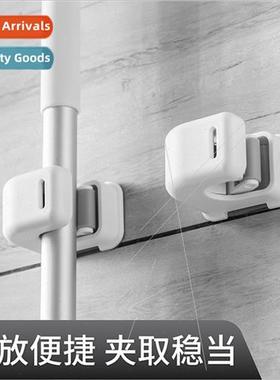No-hole mop clip mop clip snap wall mop organizer broom fixe