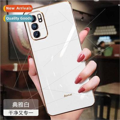 适用vivo X60pro plating phone case 6D solid color S10 straig