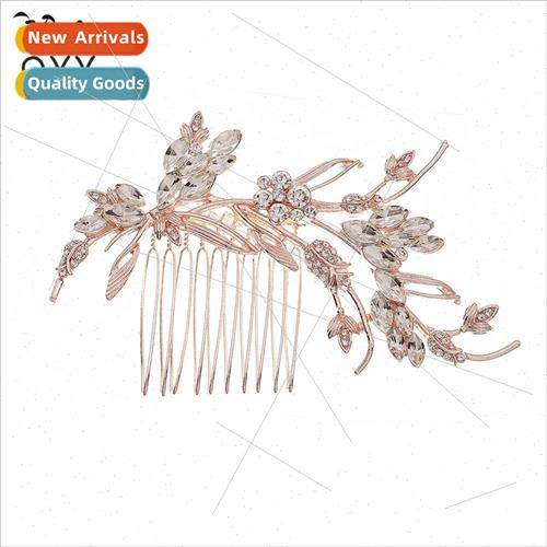 Europe retro branch insert comb simple diamond light luxury