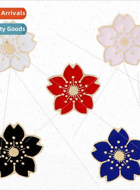 Europe aesthetic flower brooch enamel badge flower lapel pin
