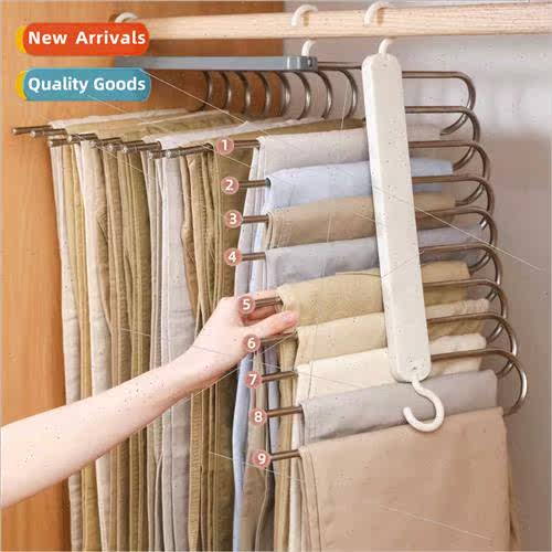 Folding pants hanger multifunctional pants hanger multi-laye