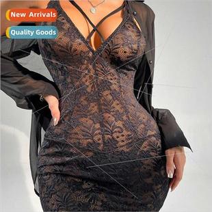 New see-through sexy lingerie mesh lace seduction pajamas l