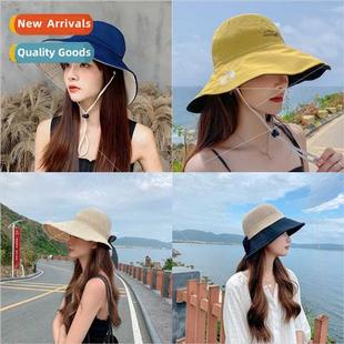 sided fisherman summer brim spring double female Large hat