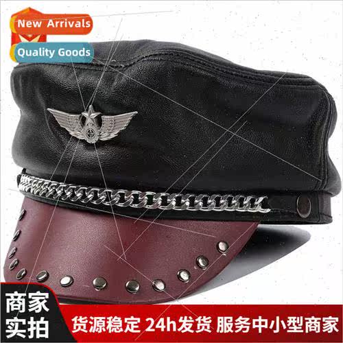 Leather hats men women Korean  fall winter hundred wh duck t