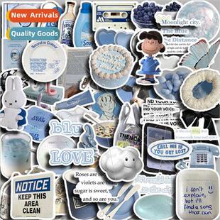 Cool blueberries 55 blue waterproof stickers handbook diy ph