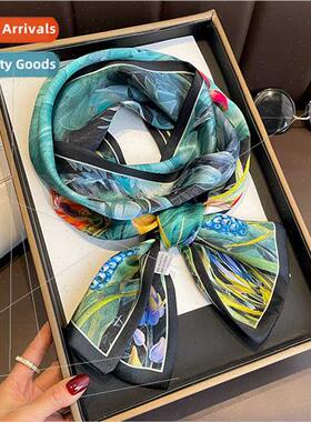 Spring summer national lotus double-layer high-grade Mulberr